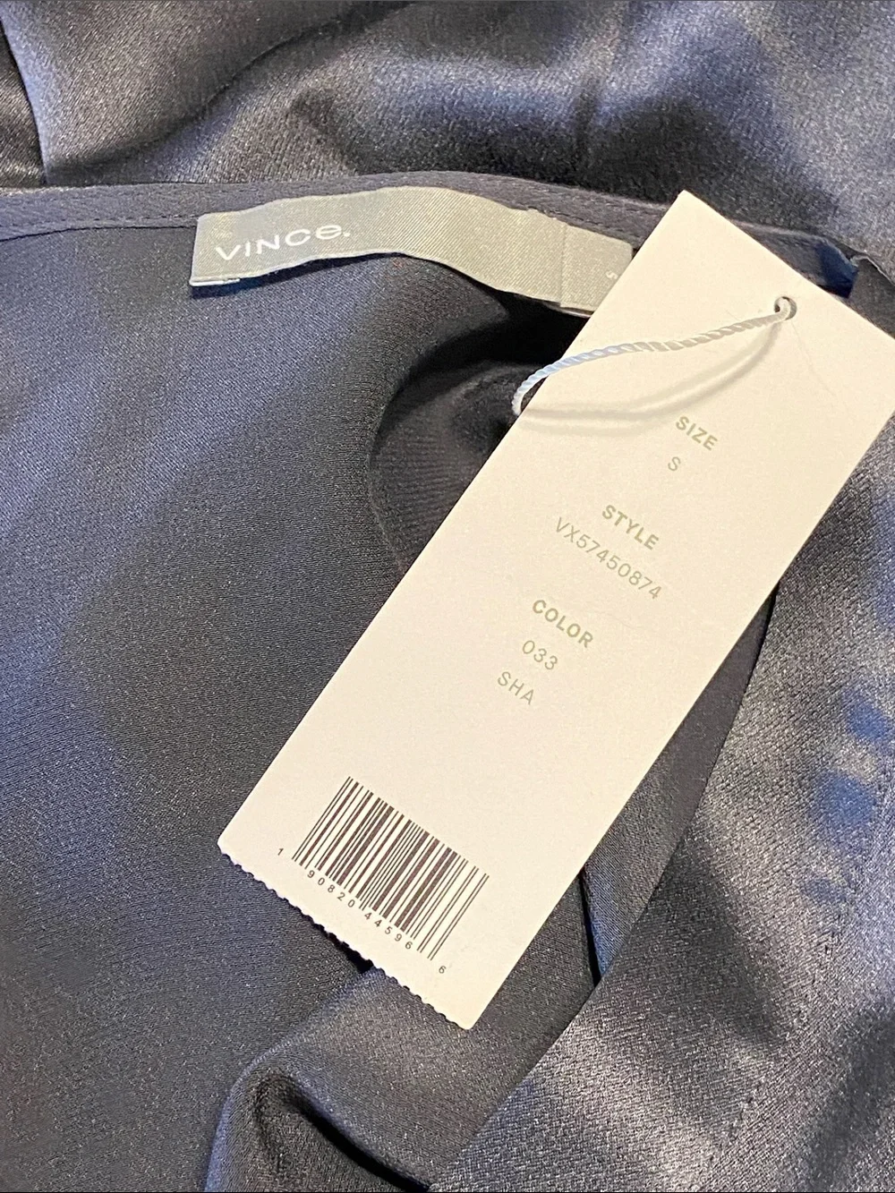 Vince Charmeuse V-neck Tunic Shift Silhouette Dress NWTS 100% Silk Satin Small - Picture 9 of 15